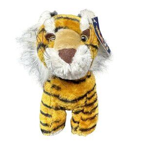 Tiger Cub Stuffed Animal Plush In A Rush Toy Gift Realistic Zoo 7 in Tag Orange